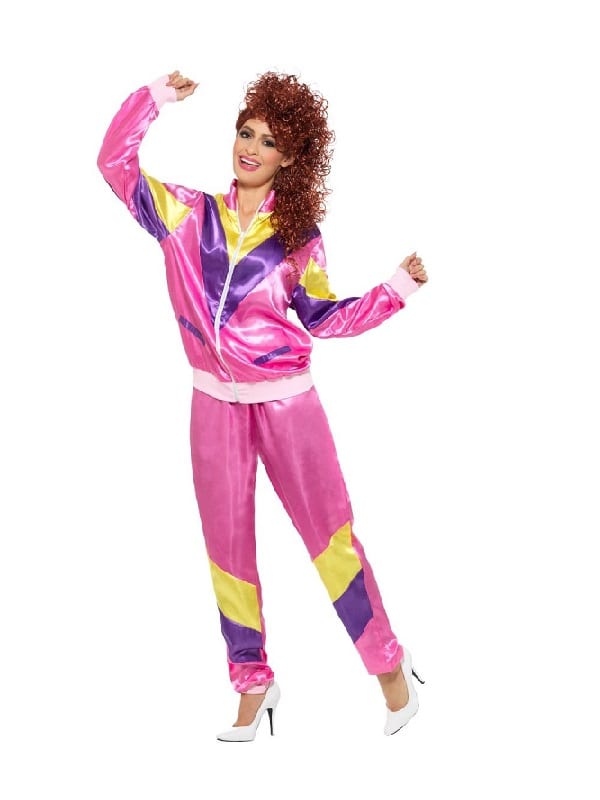 1980's Pink Woman's Shell Suit - Costumes R Us Fancy Dress