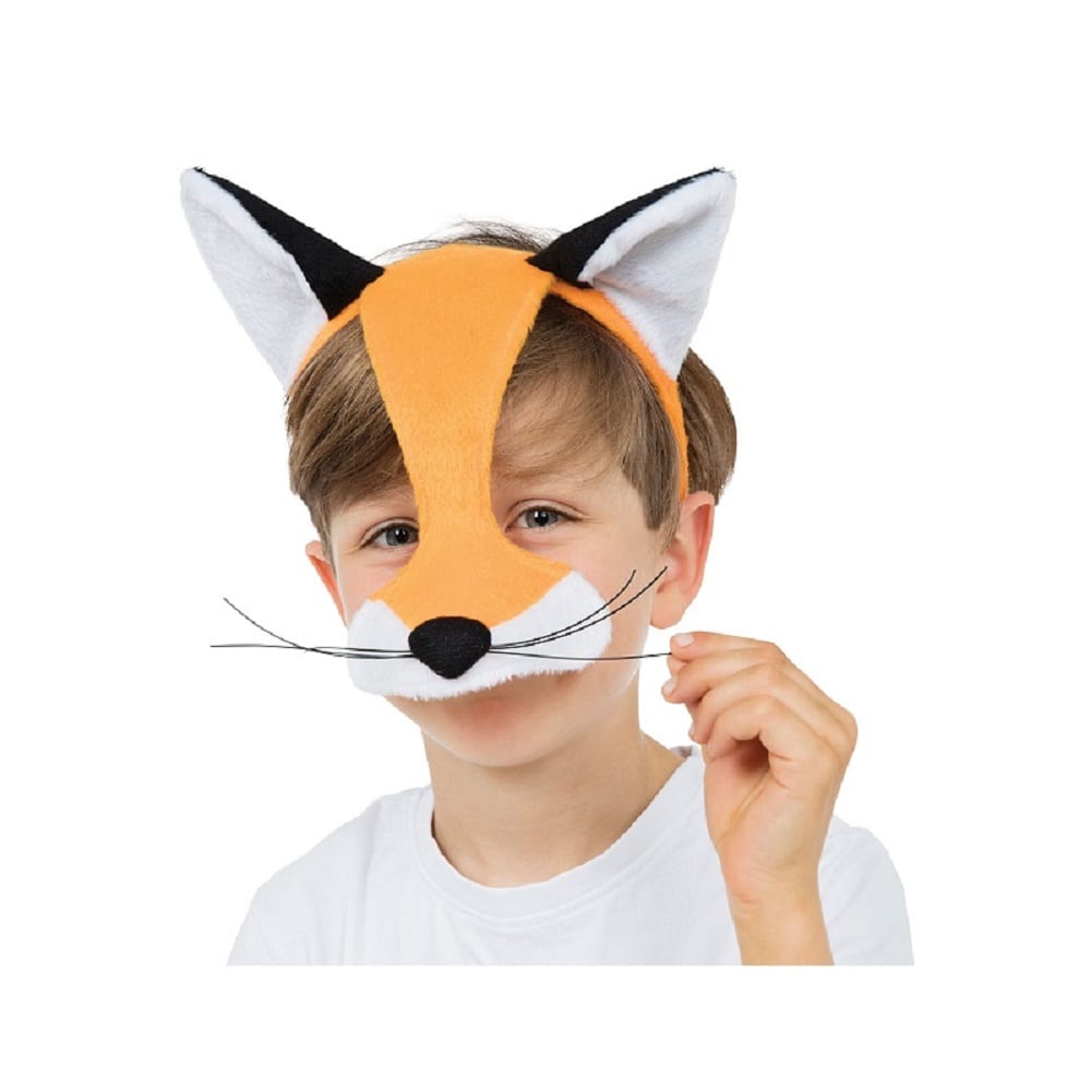 Child Fox Half Face Mask - Costumes R Us LTD Fancy Dress
