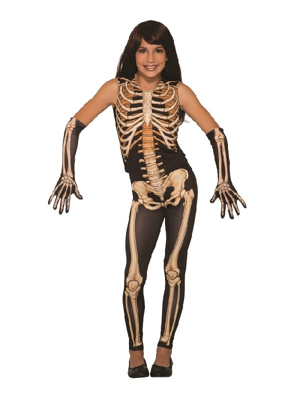 Pretty Bones Skeleton Girl - Costumes R Us Fancy Dress